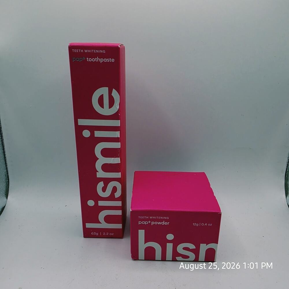 Hismile Pap+ Tooth Whitening Powder And Toothpaste Enamel Safe BNIB Sealed